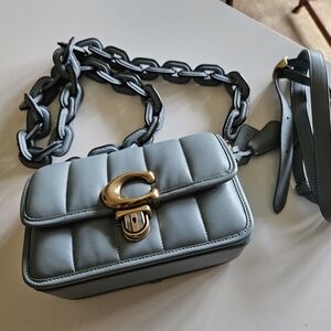 Brass/Sage Studio Shoulder Bag 19 With Quilting